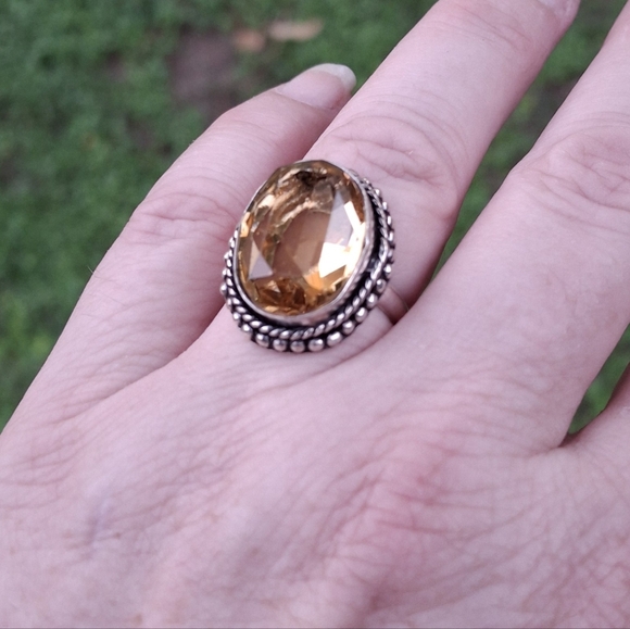 New Citrine 925 Silver Ring. - Picture 10 of 12